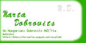 marta dobrovits business card